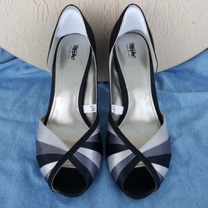 Massimo Open Side Peep Toe Satin Heel (7)